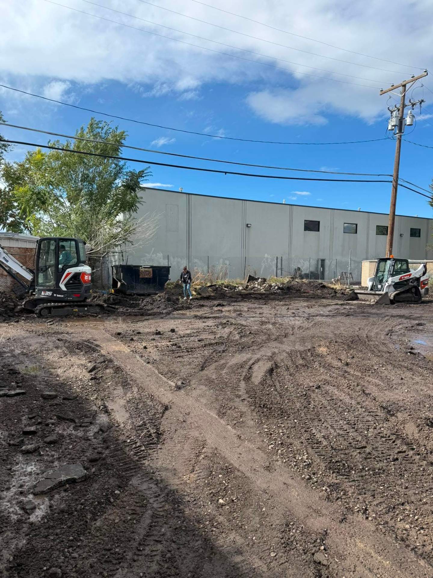 Commercial lot grading and site preparation